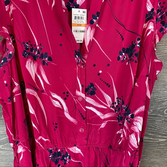 Charter Club Plus Size Floral Shirtdress NWT - Picture 5 of 7
